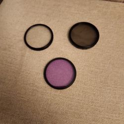 3 Zeikos 58mm Lens Filters (CPL, UV, FLD)