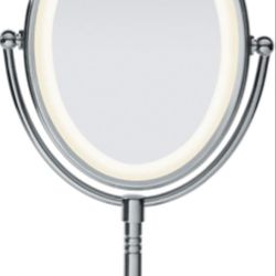 [BRAND NEW] Conair Lighted Makeup Mirror, LED Vanity Mirror, 1X/7X Magnifying Mirror, Double Sided, Battery Operated in Polished Chrome