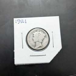 1921 Key Date Mercury Silver Dime