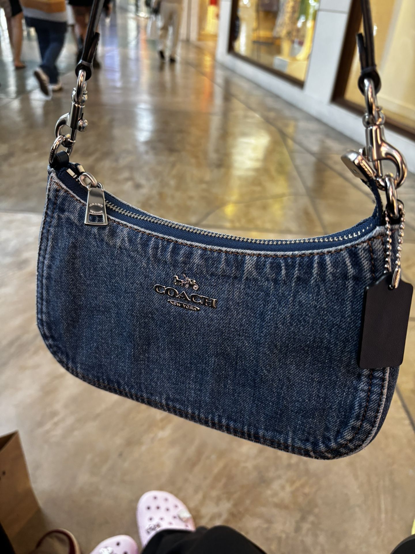 Coach Teri Shoulder Bag (Denim - Silver/indigo