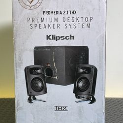 Klipsch Promedia 2.1 THX Premium Desktop Speaker System  brand new in box