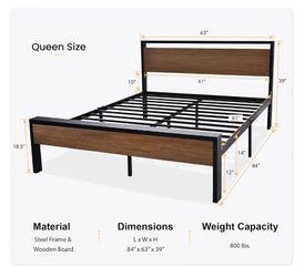 Queen Bed Frame Assembled