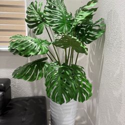 tall fake modern plant