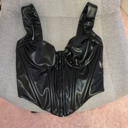 New Bustier Top Vegan Leather S