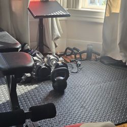 Workout Bench + Weights