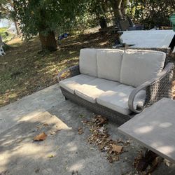 Outside Weather Couch Good Condition With Table 
