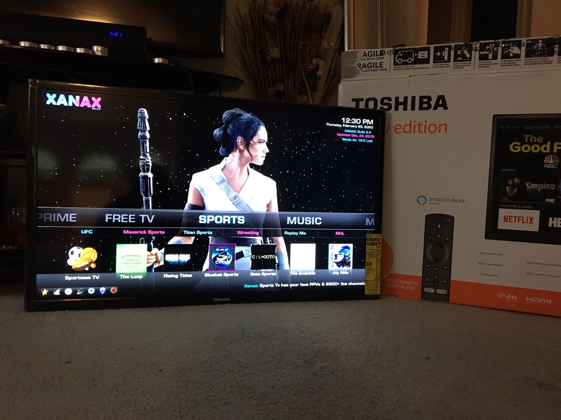 32” Toshiba FireTv Edition Loaded Up With Movies, Live Tv, Sports.