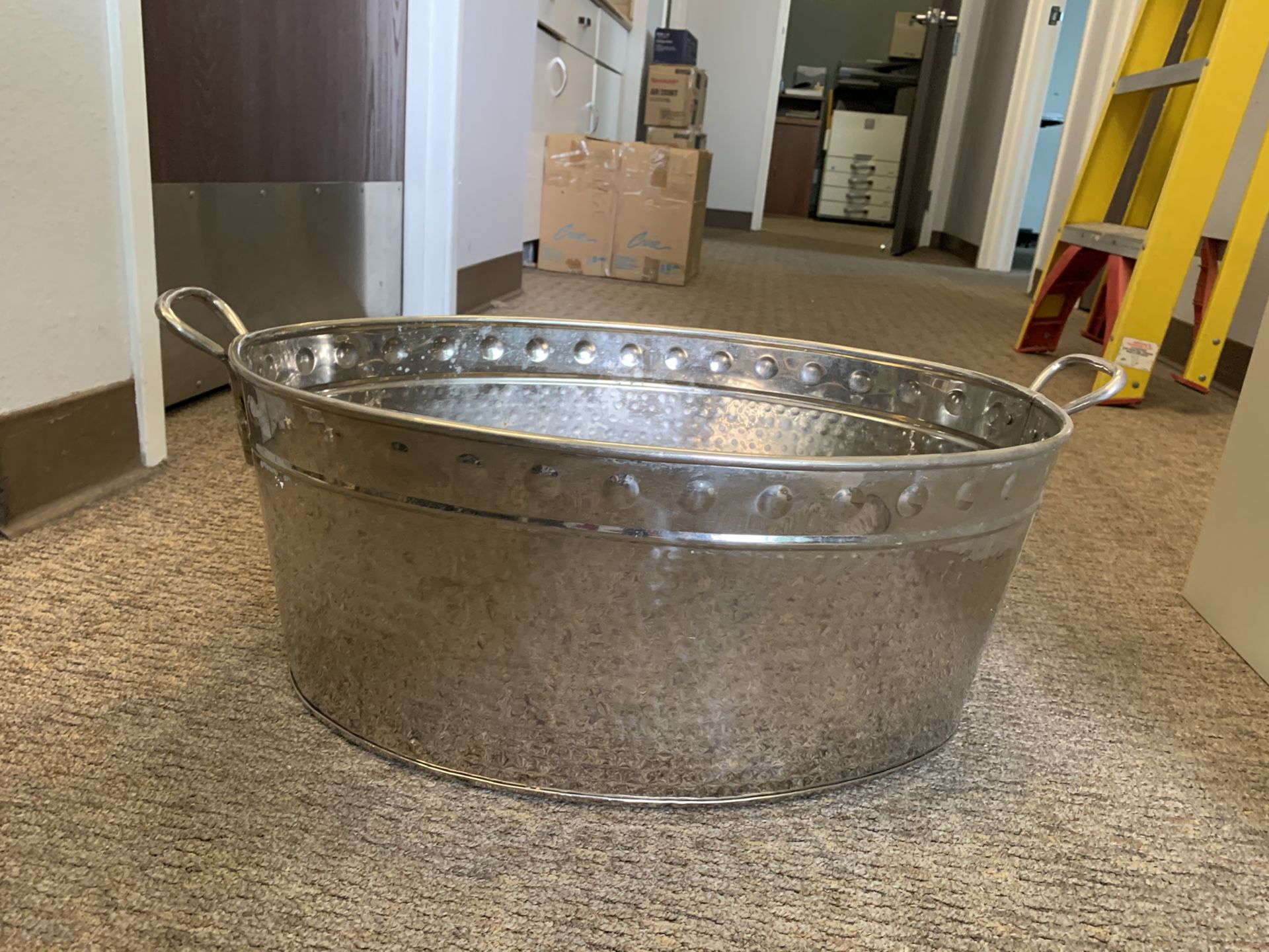 Beverage Ice Tub - 2 available. Silver - good condition