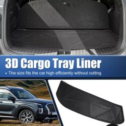 Trunk Mat TPE Cargo Liner for Hyundai Palisade 3 Row Non Slip Tray Mat Carpet 
