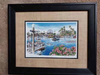 Vintage Balboa Ferry Newport Beach ART PRINT Jim Krogle