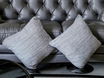 Set Of NEW Fabric Gray Large Accent Pillows