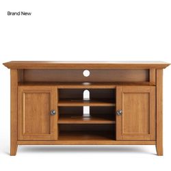 Brand New Amherst SOLID WOOD Universal TV Stand 54" inch Living Room Entertainment Center For TVs Up 60" inches