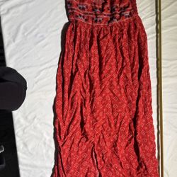 Size small sundress red seven dollars