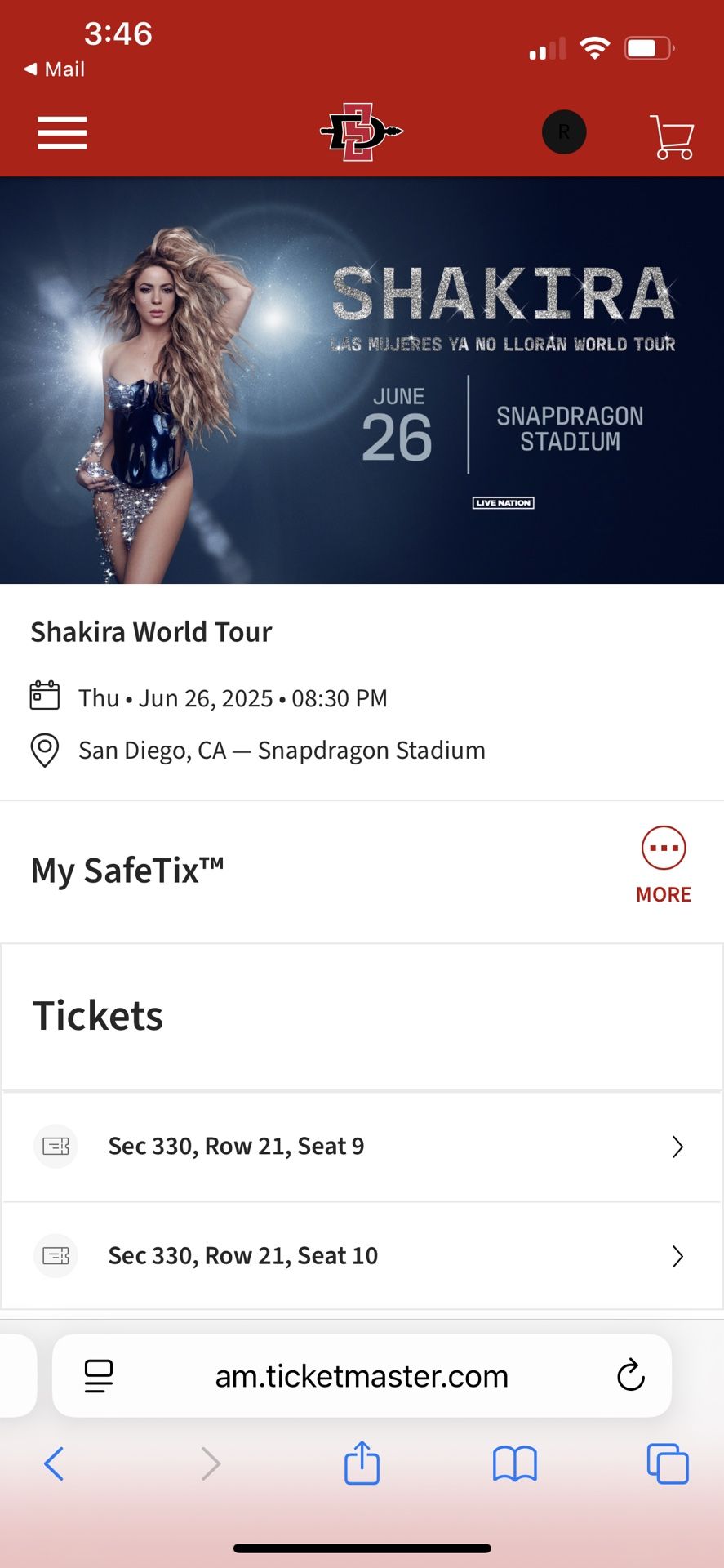 Shakira Tickets 
