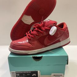 Nike SB Dunk Low Pro Red Patent Leather 2015 (304292-616) Men’s Size 10 VNDS