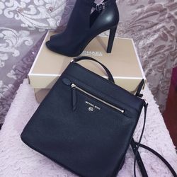 Michael Kors Black Crossbody ( New)  Michael Kors open toe boots 