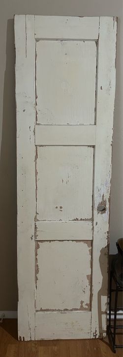 Antique 3-Panel Wooden Door