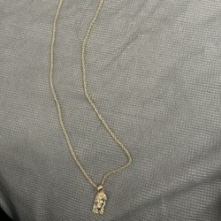 10k rope chain jesus pendant