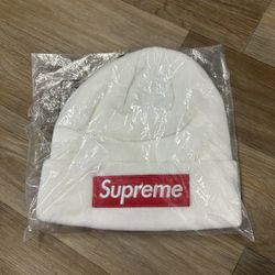 White Supreme Beanie 