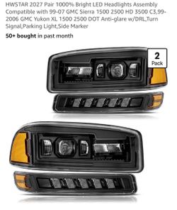 HWSTAR LED Headlights Assembly for GMC Sierra/Yukon XL