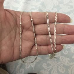Real 925 Sterling Silver Chain Necklaces $48 Each 