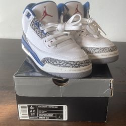 Air Jordan 3 Retro True blue Size 6.5y ~ Women’s 8 