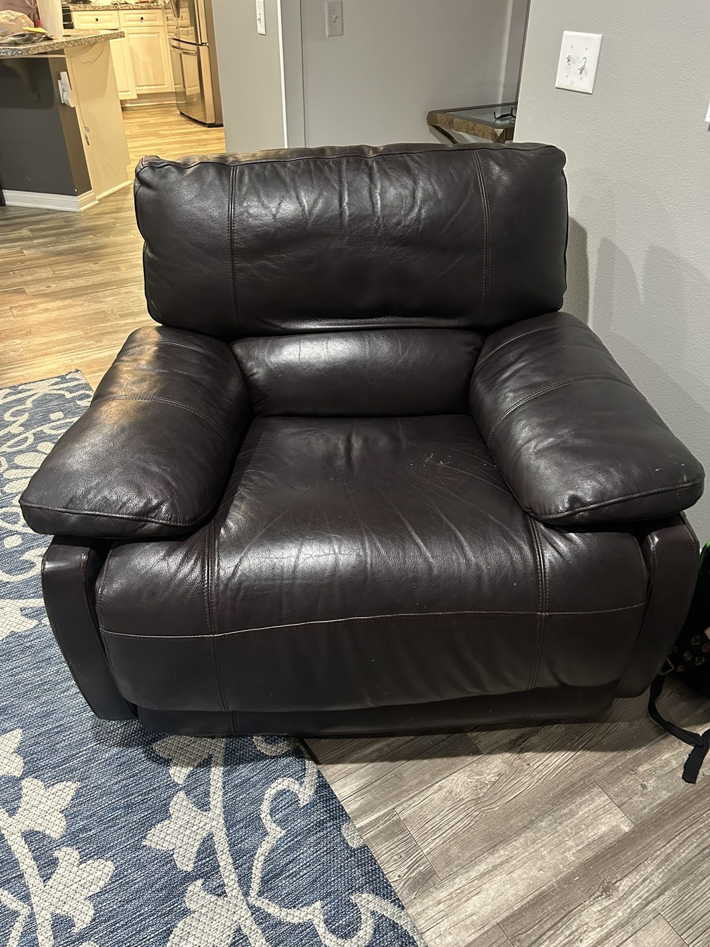 Brown Leather Recliner