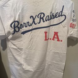 Mens Small White Born And Raised Tshirt 