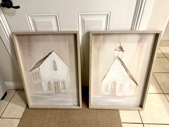 Framed Church Wall Art Set of 2