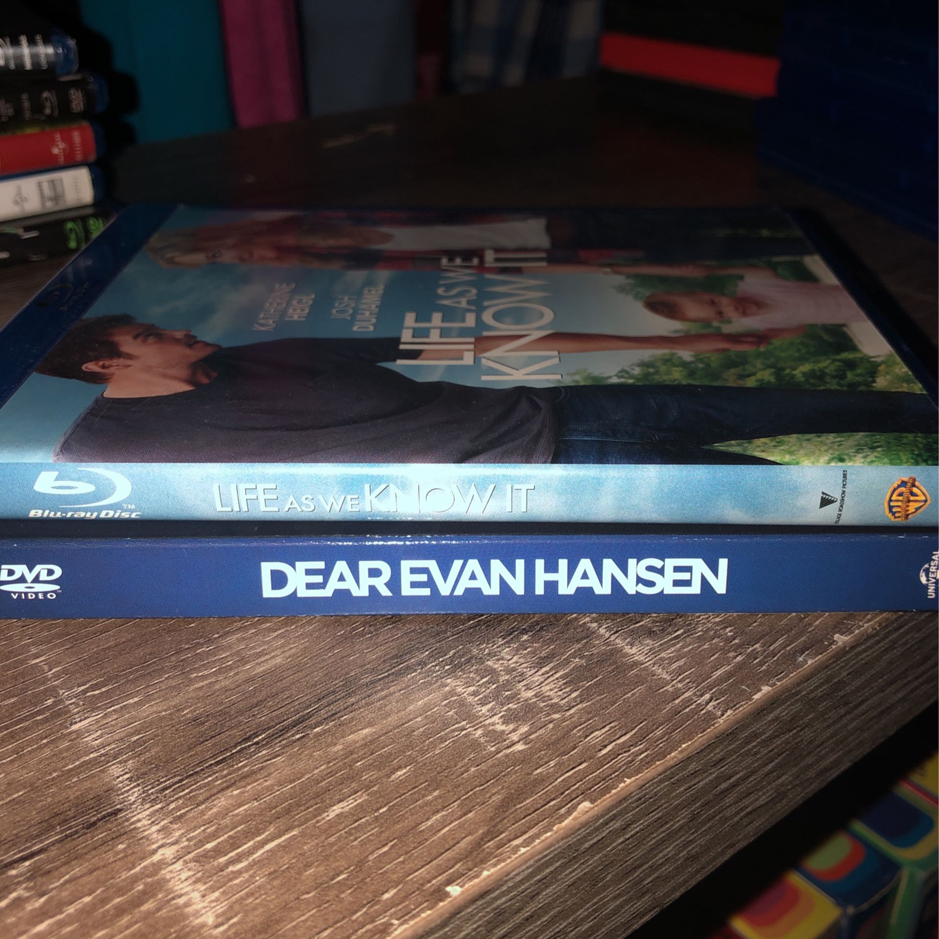 2 Blu-Ray’s Life $2. Ea.  Life as we Know It & Dear Evan Hansen