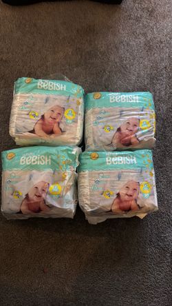Honey Bebish baby diapers, specifically the Mini (Size 2) variant designed for infants weighing 3-6 kg (7-13 lbs).