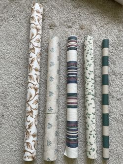 Beautiful Wallpapers Good Quality Floral Stripes Brown, Green, Blue - wall papers