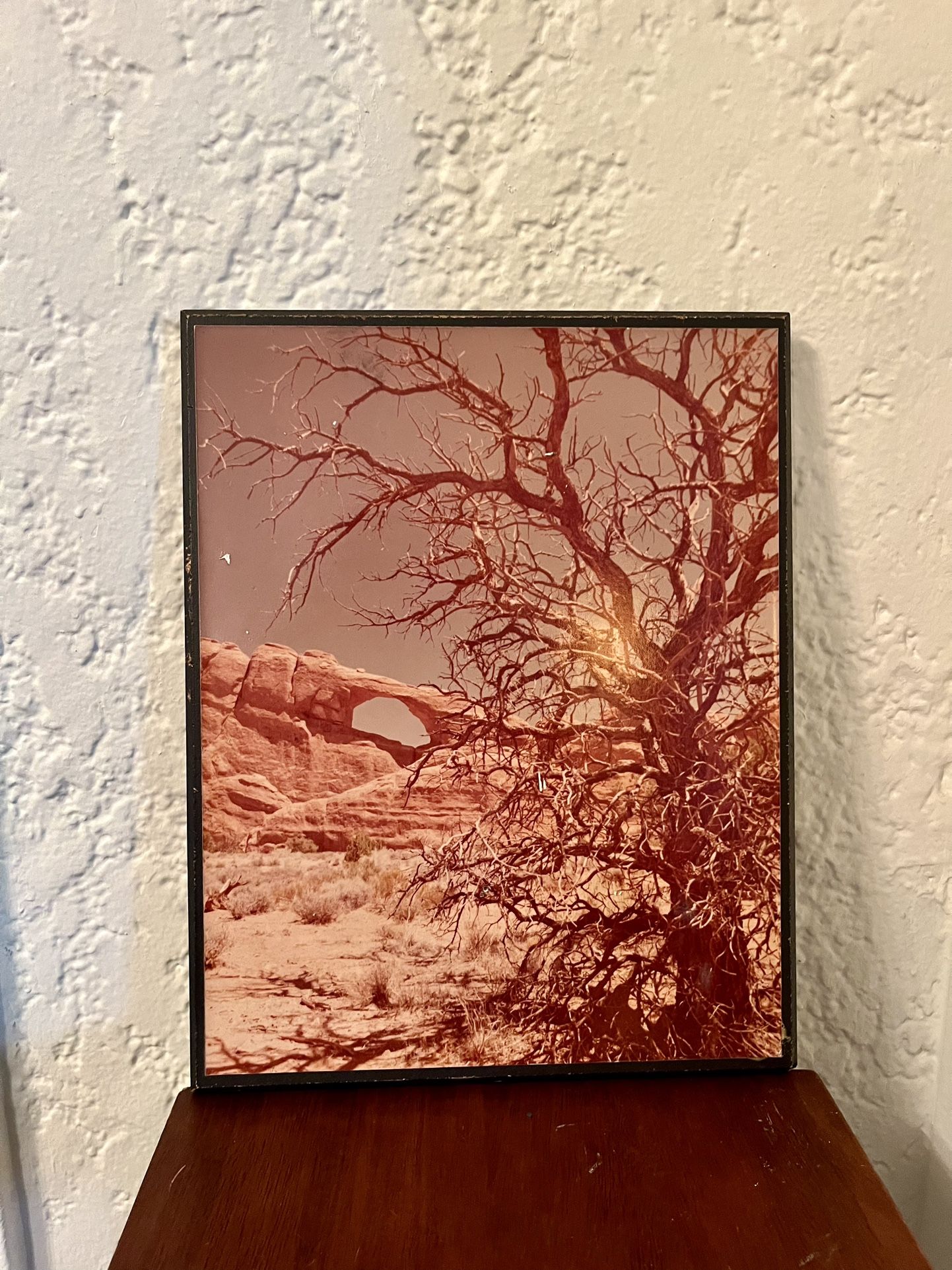 Retro Desert Arch Wall Art (11×14) – Vintage Mounted Print