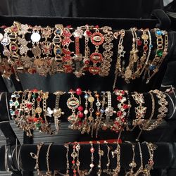 Oro Laminado/Gold Plated Bracelets Valentine's Day