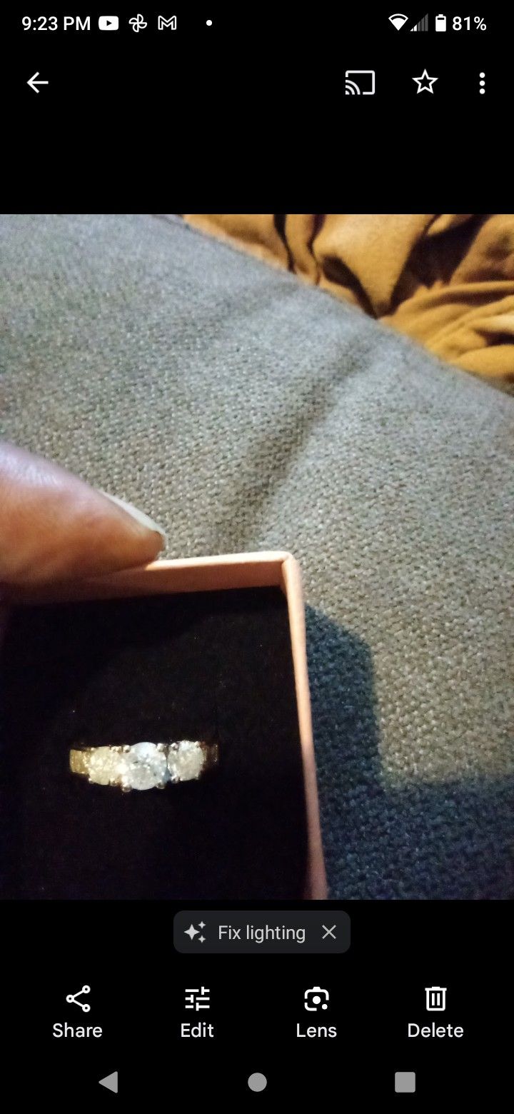 2.5 Carat Diamond 14k Gold Trilogy Engagement Ring