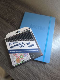 Sketch book and Felt Pens