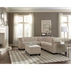 New tufted l shape sectional sofa tax included free delivery