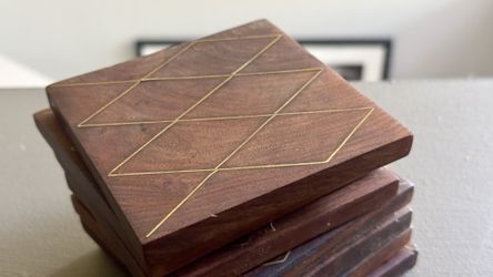 8 Wood Coasters 