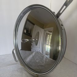 All-Clad Copper Core 5-Ply Stainless Steel Sauté Pan with Steel Lid 6 Quart Induction Oven Broiler Safe 600F Pots and Pans, Cookware Silver