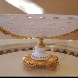 Italian Handcut Crystal Centerpiece dish