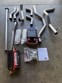Flowmaster 817692 Outlaw Dual Exhaust System with Black Tips; Side/Rear Exit for 2010 to 2021 Toyota Tundra 4.6L