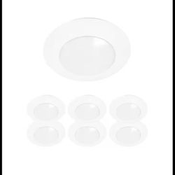 HLCE 6 in. 3000K Integrated LED Recessed Light Trim (6-Pack), Title 20 Compliant
