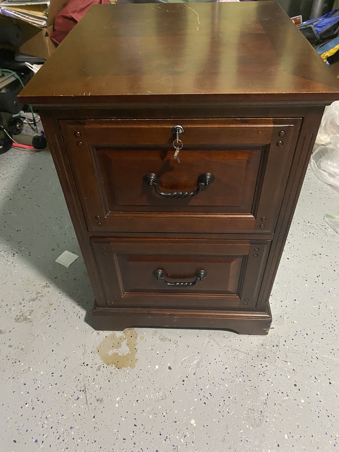 Wood Cabinet Filing With Keys 
