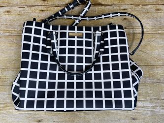 Kate Spade NY Laurel Way Black & White Print PVC Crossbody Bag