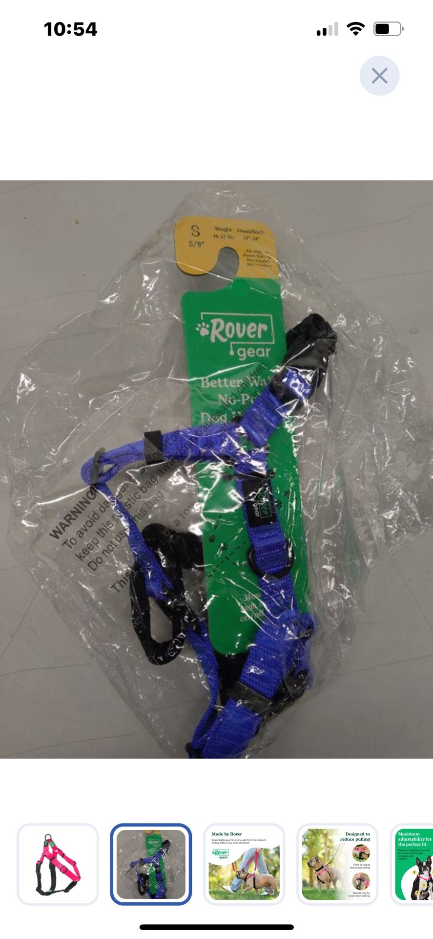 “New”Rover Gear Dog Harness(adjustable/comfortable)durable “Small Dogs”21-35lbs(retail$59)