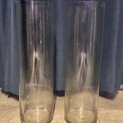 Tall Glass Vase - Cylinder shape