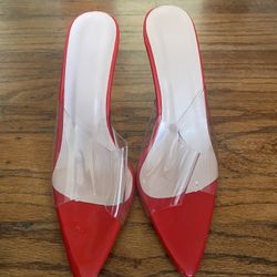 Red Clear Heels