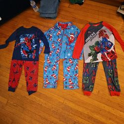 Lot Of 3 Boys Marvel Outfits Long Sleeve Size 8 