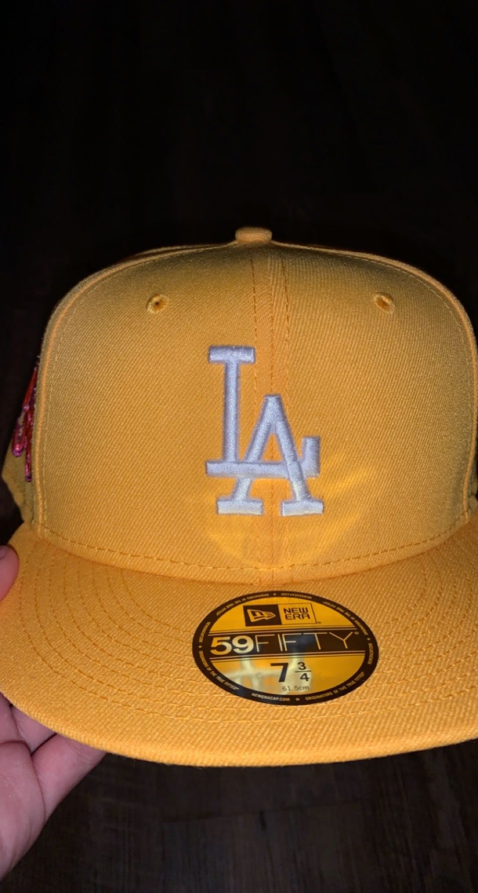 Exclusive LA Dodgers Pink Lemonade Fitted Hat Size 7 3/4