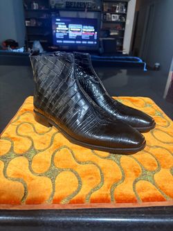 Italian gator print boots men sz 11
